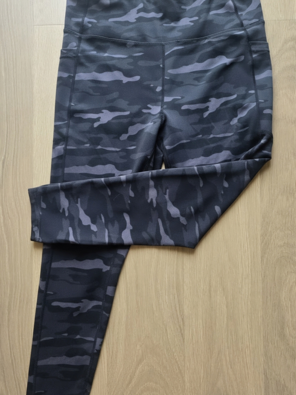 High-Waist Black Camo Leggings